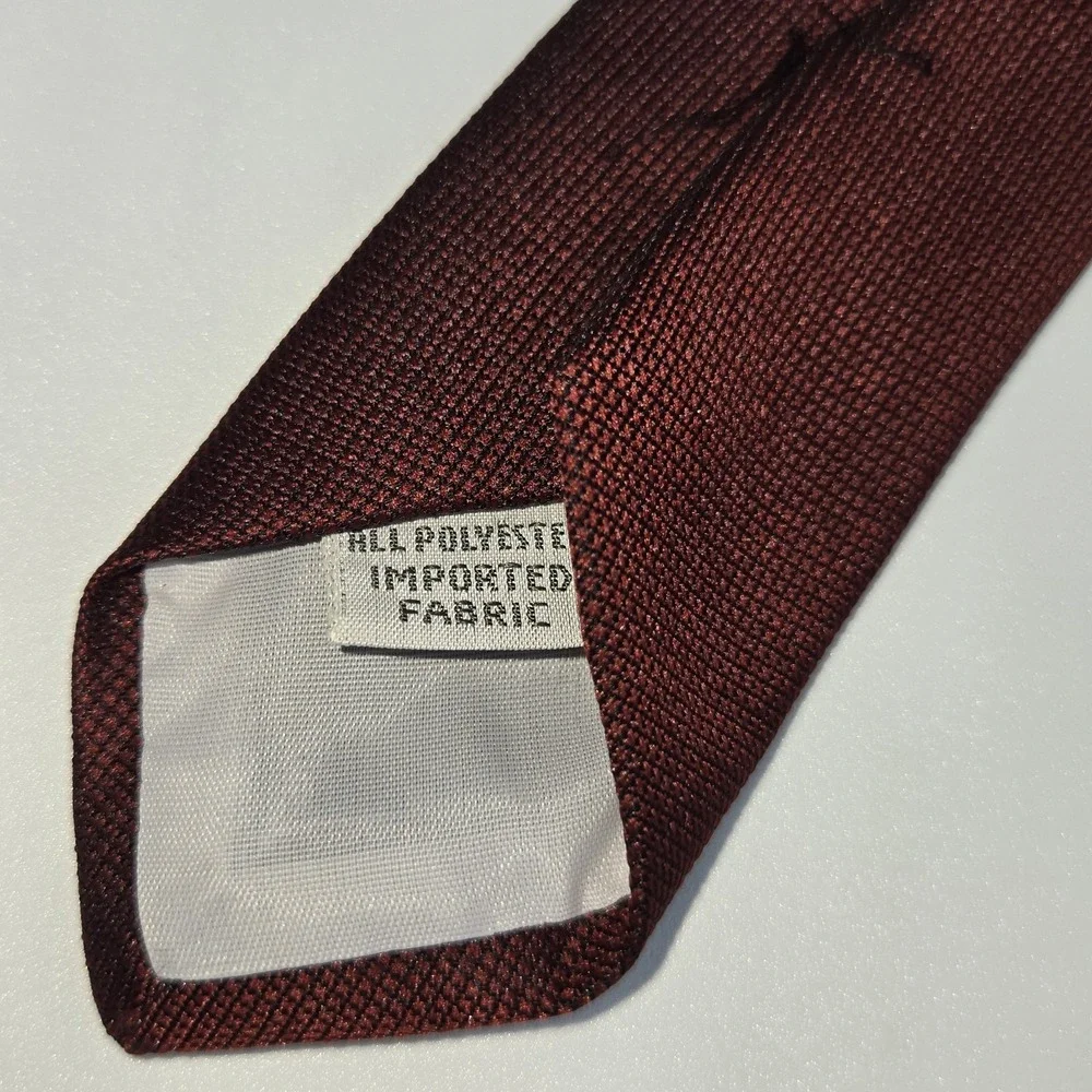 Vtg‎ 70s Mr John Beau Brummell Paisley Tie Shillito's Men's Shop Burgundy 4x57